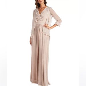 R & M Richards Champagne Mother of the Bride Dress